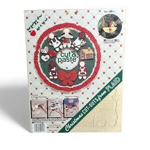 Vintage Apple Bits Christmas Cut Outs Craft From Plaid SEALED